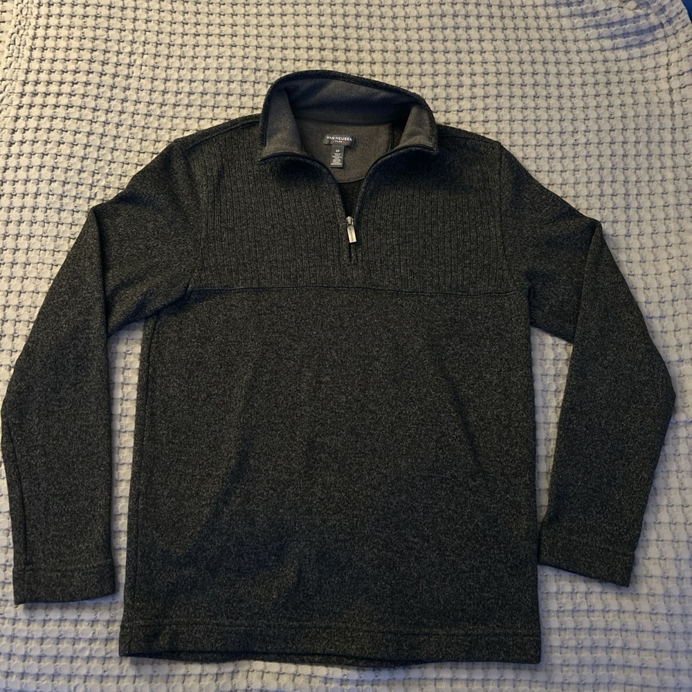 Men's Gray Quarter-Zip Sweater